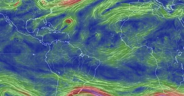 Bản đồ theo dõi bão. Ảnh: EARTH.NULLSCHOOL.NET
