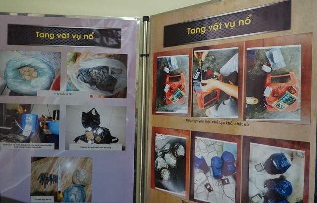 Tang vật vụ nổ. Ảnh: Công an cung cấp
