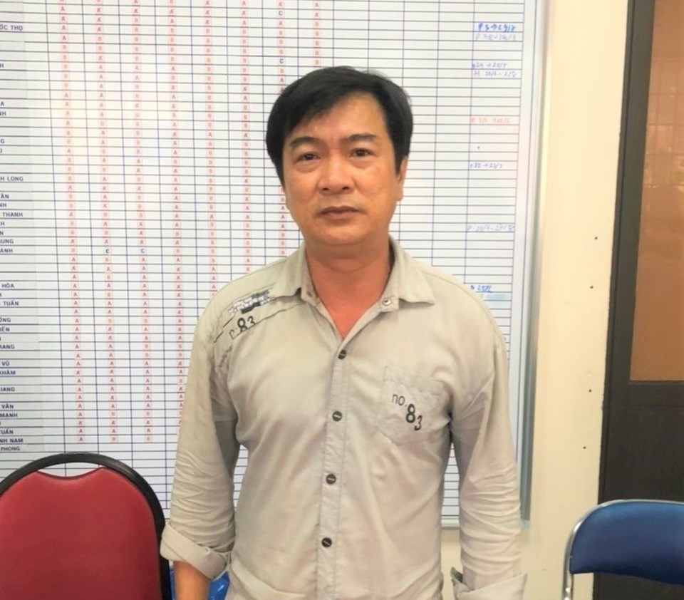 Đối tượng Phong tại cơ quan công an: Ảnh: Công an cung cấp Đối tượng Phong tại cơ quan công an: Ảnh: Công an cung cấp