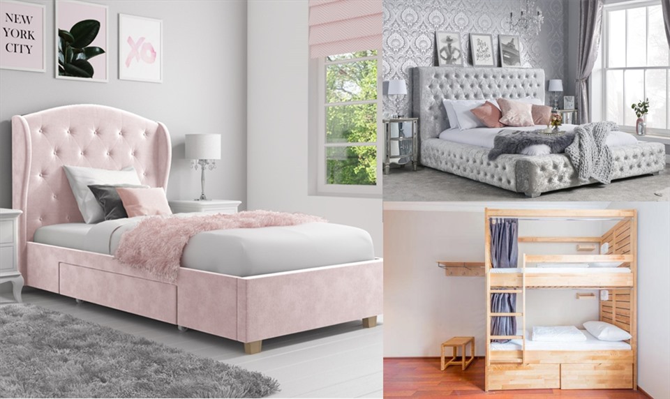 Trên thị trường có đa dạng các loại giường ngủ (Đồ họa:TT)