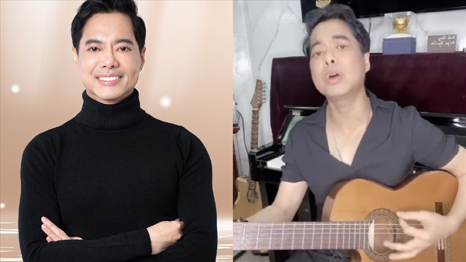 Nam danh ca Ngọc Sơn đàn hát tại biệt thự riêng gây sốt. Ảnh: NSCC, Cắt clip Nam danh ca Ngọc Sơn đàn hát tại biệt thự riêng gây sốt. Ảnh: NSCC, Cắt clip