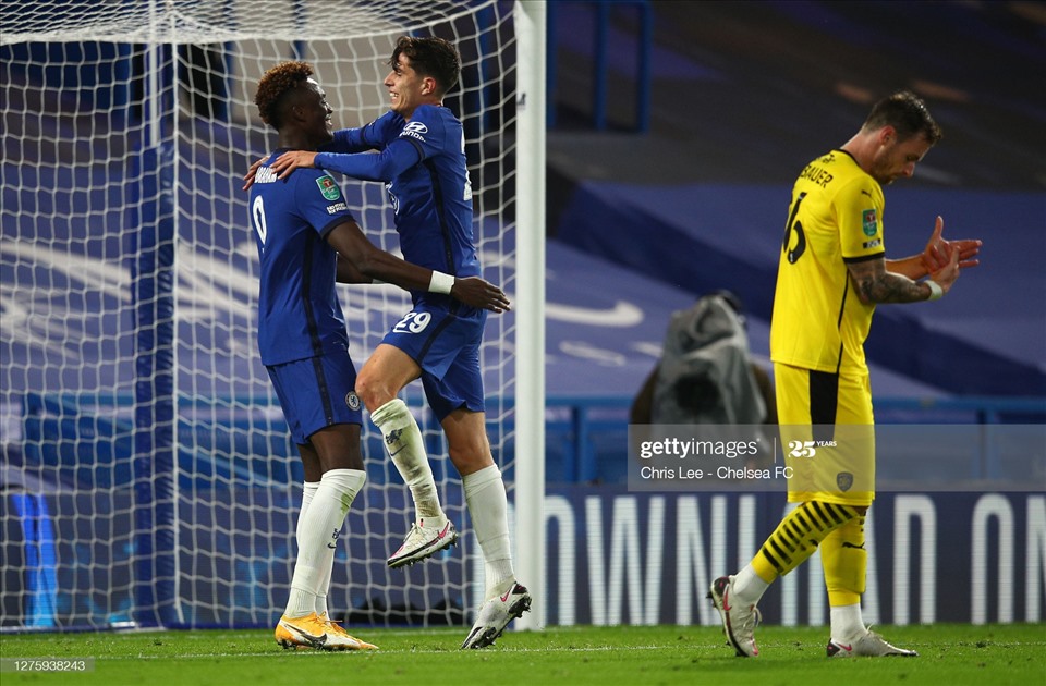 Kai Havertz nâng tỉ số lên 4-0 cho Chelsea. Ảnh: Getty