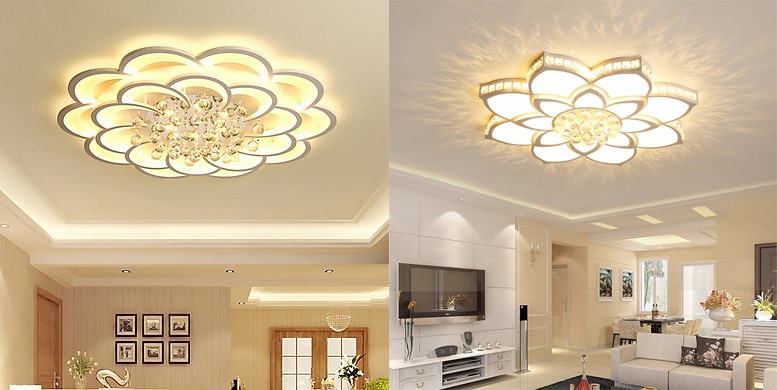 Đèn mâm ốp trần mang đến một không gian sang trọng, đẳng cấp. Đồ họa: Kim Nhung