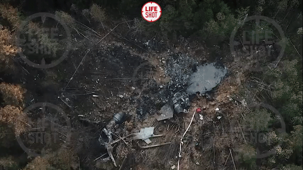 Hiện trường vụ rơi tiêm kích Su-30. Ảnh: Life