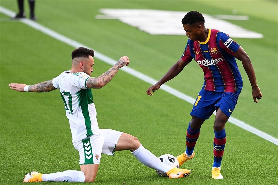 Hợp đồng mới của Fati với Barca sắp có hiệu lực. Ảnh: FCB