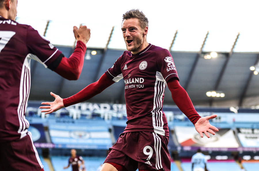 Hat-trick cho Vardy. Ảnh: Getty.
