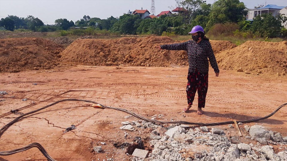 Dự án chưa được bàn giao nhưng chủ đầu tư đã đổ đất để làm dự án.