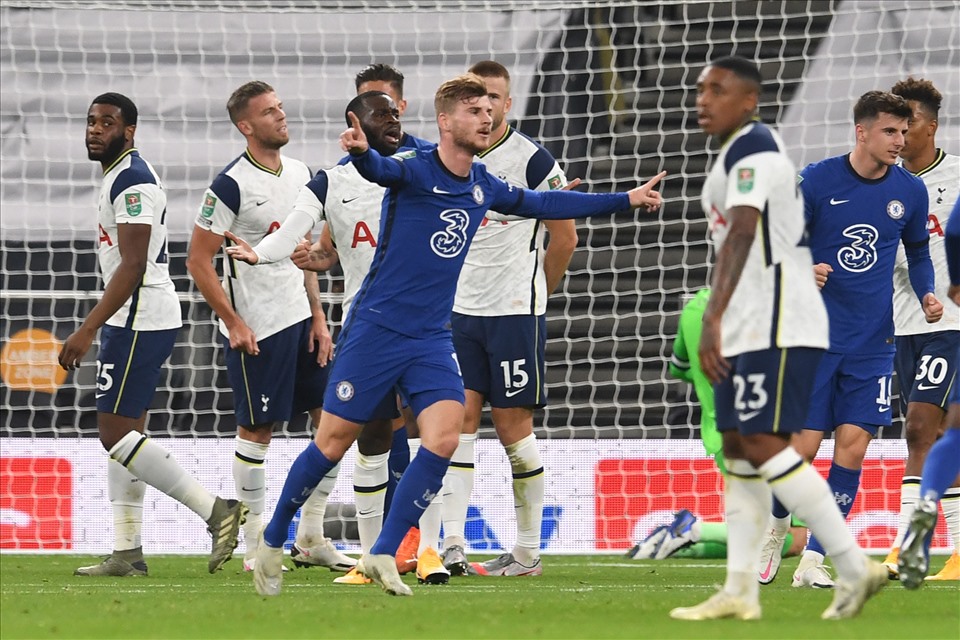 Timo Werner ghi bàn mở tỷ số cho Chelsea. Ảnh: Getty Images