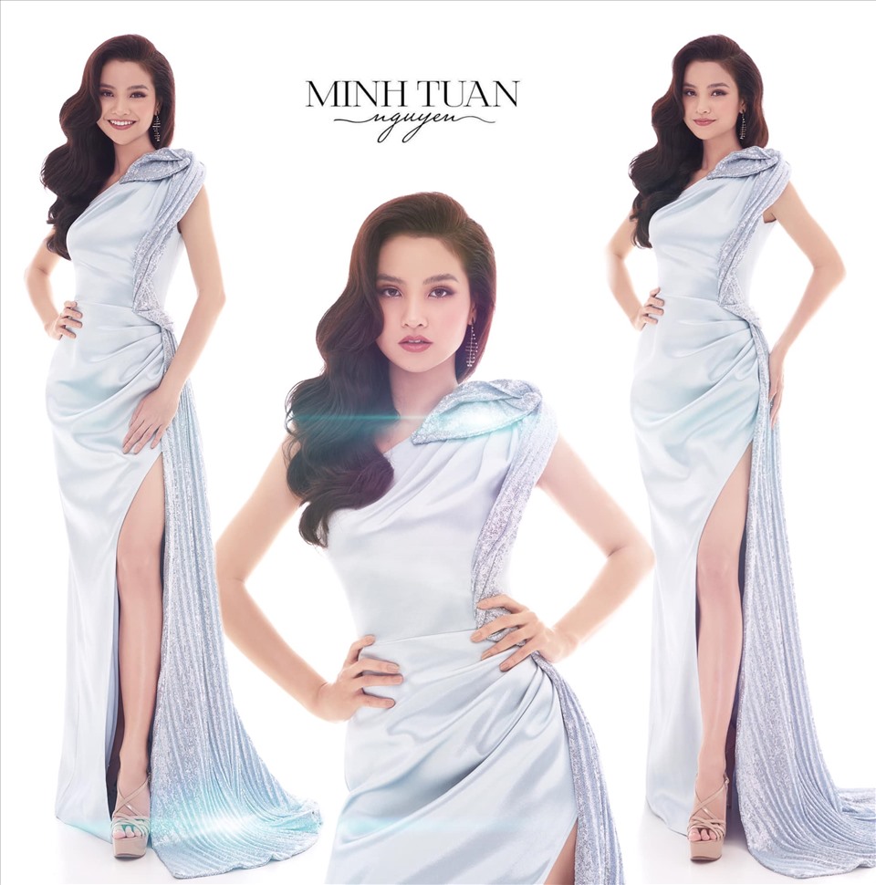 Ứng viên Thanh Phương chọn cho mình thiết kế màu xanh hi vọng.