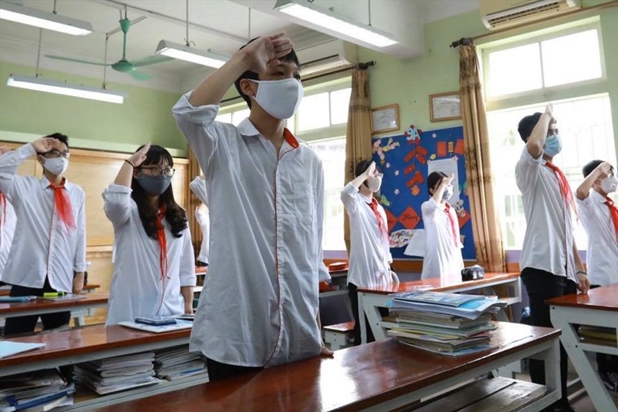 Nhiều trường sẽ tổ chức cho học sinh khai giảng trong lớp, hạn chế tập trung đông người tại sân trường.
Ảnh: Hải Nguyễn