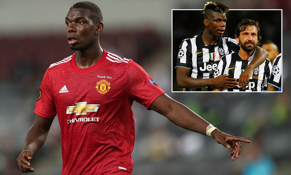 Pogba đang chờ cơ hội tái ngộ với Andrea Pirlo tại Juve? Ảnh: Daily Mail
