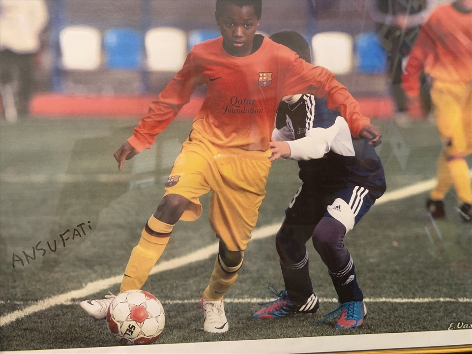Fati chọn đầu quân cho Học viện La Masia của Barca từ khi 10 tuổi. Ảnh: Marca