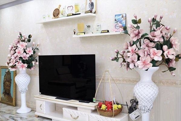 Khu vực trang trí tại phòng khách. Ảnh: NSCC