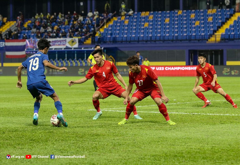 U23 Việt Nam tái đấu U23 Thái Lan trong trận chung kết giải vô địch U23 Đông Nam Á 2022. Ảnh: T.V