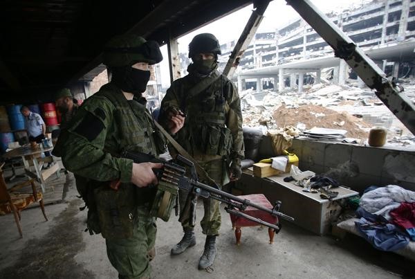 Sân bay quốc tế Donetsk bị phá hủy, tháng 1.2016. Ảnh: AFP