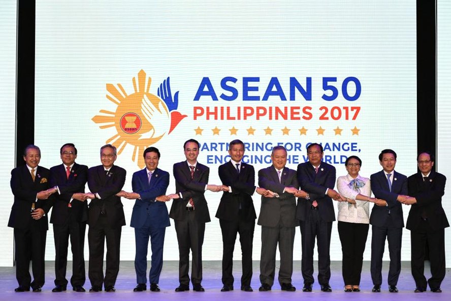 Các Ngoại trưởng tại lễ khai mạc Hội nghị AMM lần thứ 50 ở Manila (Philippines) ngày 5.8. Ảnh: Reuters