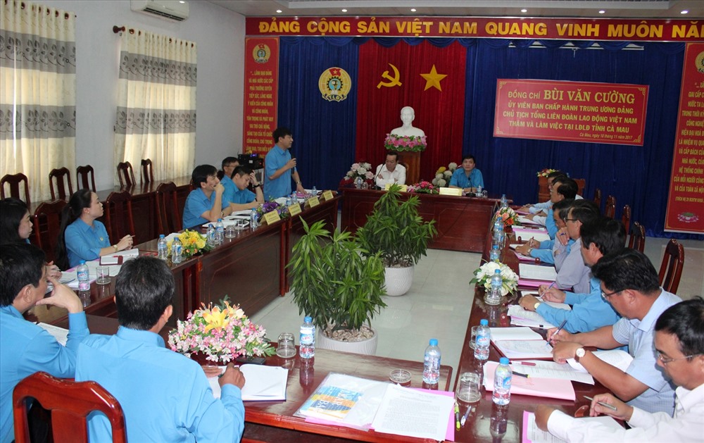 Quang cảnh buổi làm việc (ảnh: P.V)