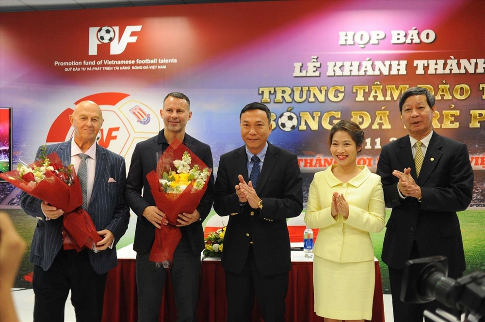 Buổi họp báo lễ khánh thành Trung tâm PVF. Ảnh: Đ.H