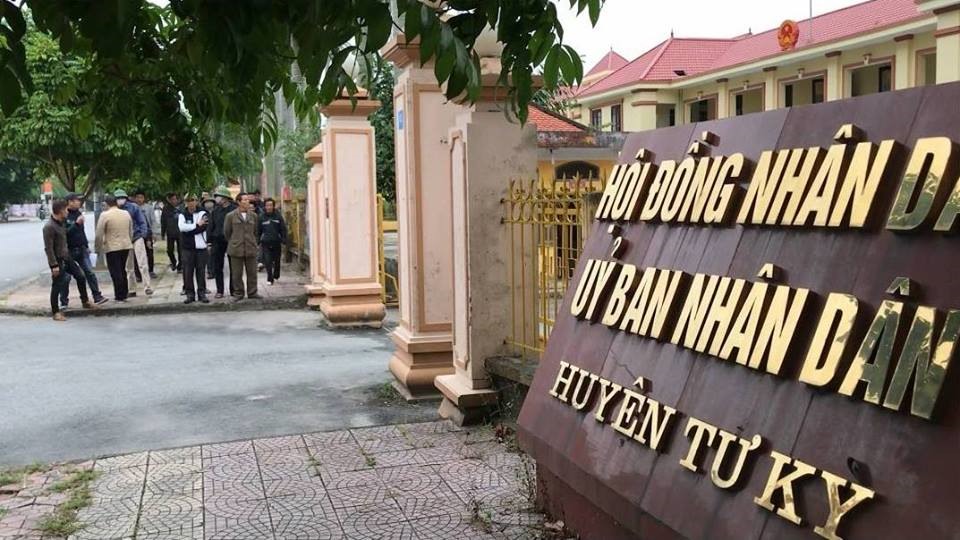 Trụ sở UBND huyện Tứ Kỳ. Ảnh CTV
