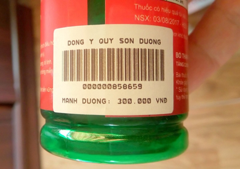 Những dòng mã vạch không thể xác định của sản phẩm Mạnh Dương.