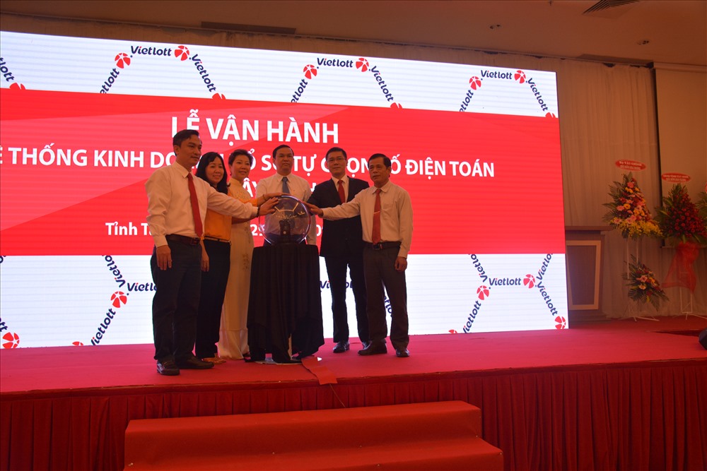 Buổi lễ vận hành hệ thống kinh doanh xổ số tự chọn số điện toán tại tỉnh Tây Ninh. Ảnh PV
