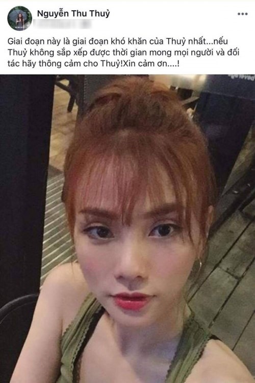 Tháng 9, Thu Thủy xác nhận đang gặp khó khăn trong cuộc sống, nhiều lần nữ ca sĩ chia sẻ về sự bất lực trong chuyện tình cảm và phải chăm con một mình