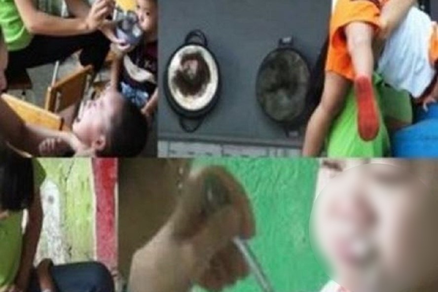 Hàng loạt vụ bảo hành trẻ em xảy ra. Ảnh cắt từ clip