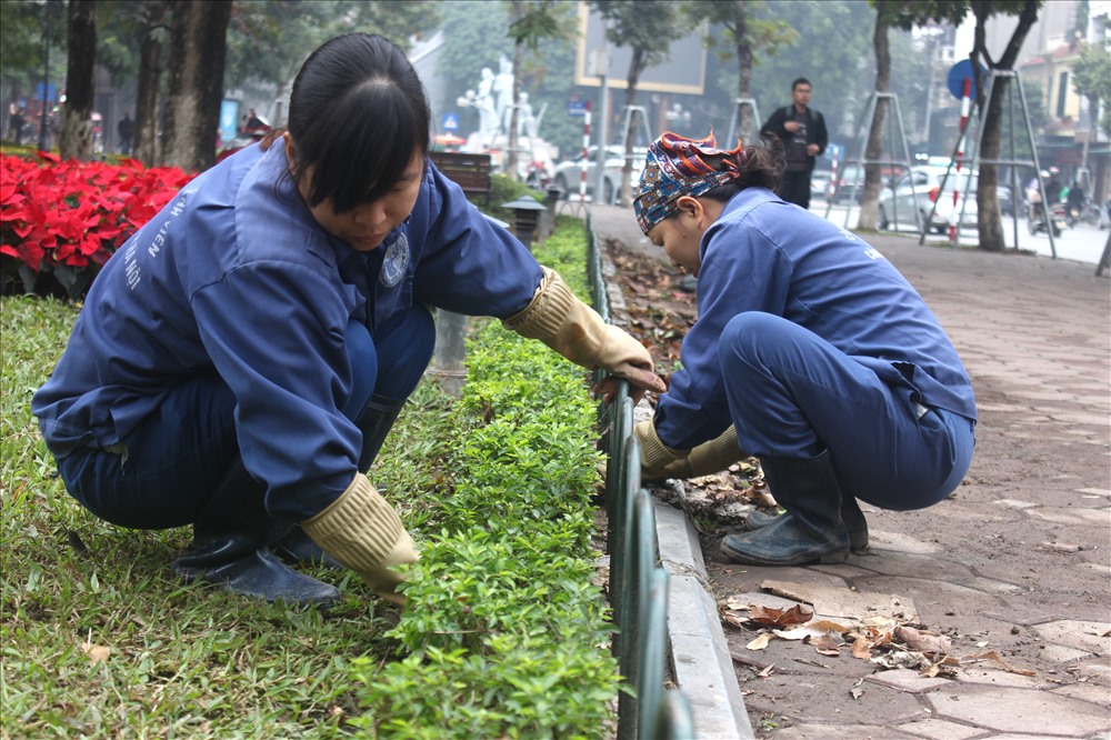 Trong dịp này, người lao động làm việc cường độ cao hơn để hoàn thành công việc, trang trí cho thủ đô tươi đẹp hơn.
