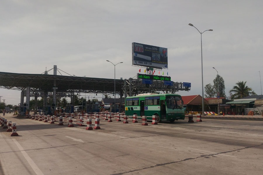 Cảnh thông thoáng tại BOT Cai Lậy sau khi dừng thu phí.Ảnh: T.L