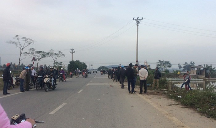 Hiện trường vụ tai nạn nghiêm trọng.