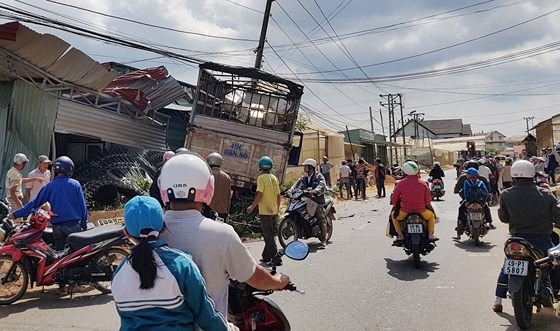 Hiện trường vụ tai nạn.
