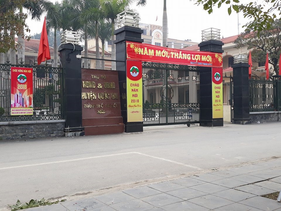 Trụ sở UBND huyện Quốc Oai nơi ông Lâm làm việc - Ảnh CTV