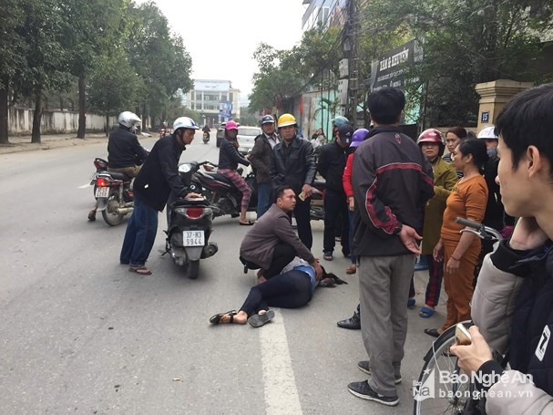 Hiện trường vụ tai nạn.