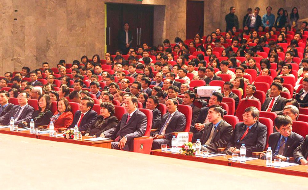 Quang cảnh buổi lễ tuyên dương. Ảnh: Sơn Tùng.