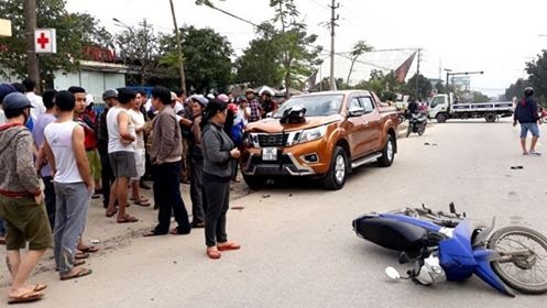 Hiện trường vụ tai nạn nghiêm trọng.