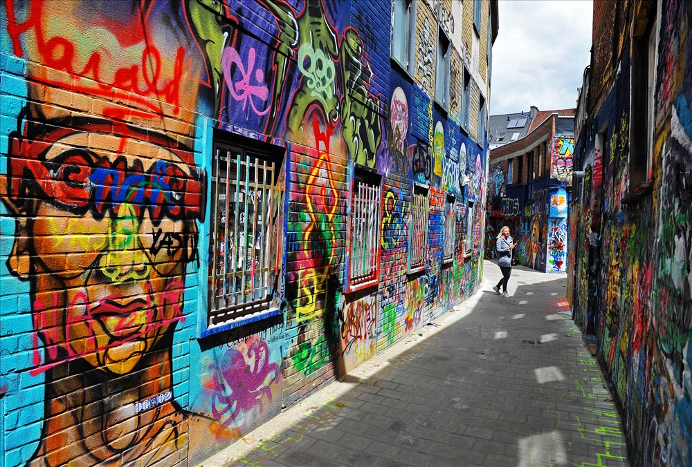 Tranh tường Grafiti ở Gent đẹp hơn nhiều thành phố ở Châu Âu khác.