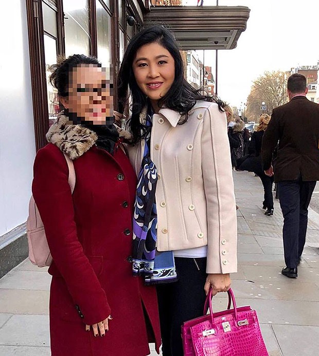 Ảnh cựu Thủ tướng Thái Lan Yingluck Shinawatra được đăng tải trên mạng xã hội. Ảnh: Twitter