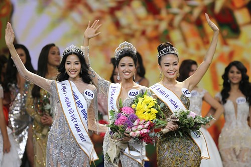 Top 3 Hoa hậu Hoàn vũ Việt Nam 2017: Hoàng Thùy, H'hen Niê, Mâu Thủy