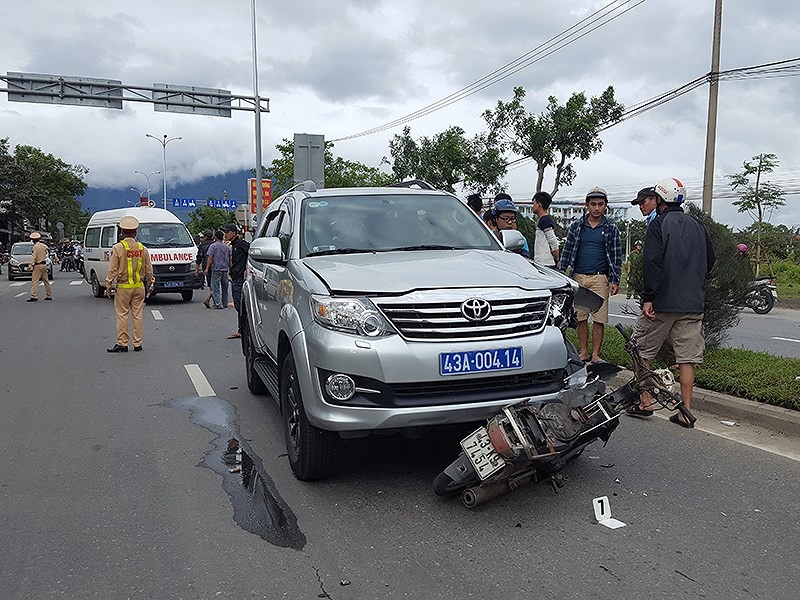 Hiện trường vụ tai nạn. Ảnh: N.TRI