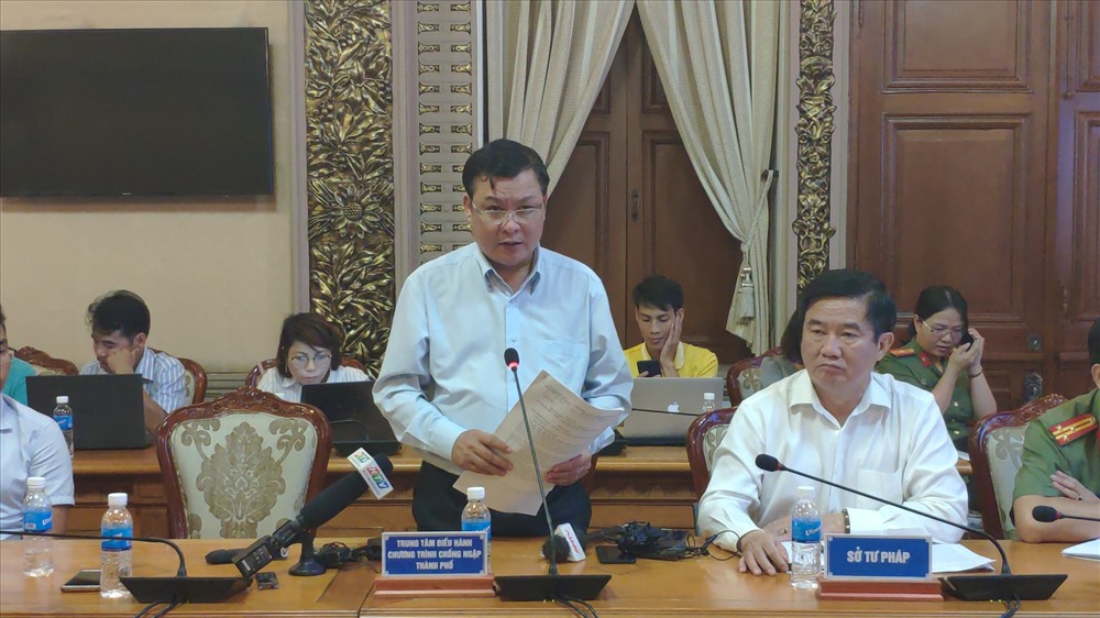 Đại diện Trung tâm chống ngập nước TPHCM tại họp báo khẳng định nhận được văn bản đơn vị tư vấn giám sát nói nhân viên bị đe dọa