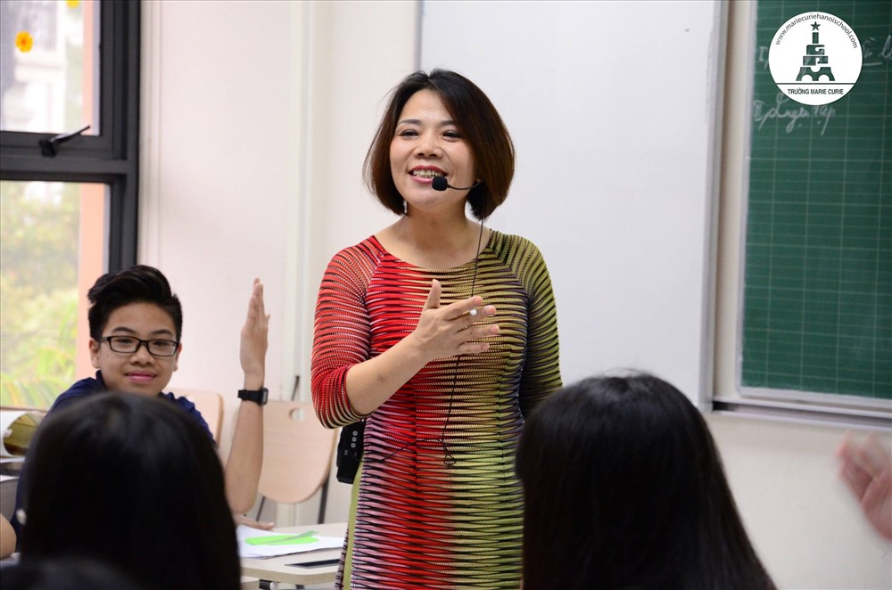 Cô giáo Phạm Thái Lê - giáo viên môn Ngữ Văn, Trường Marie Curie, Hà Nội. Ảnh: NV