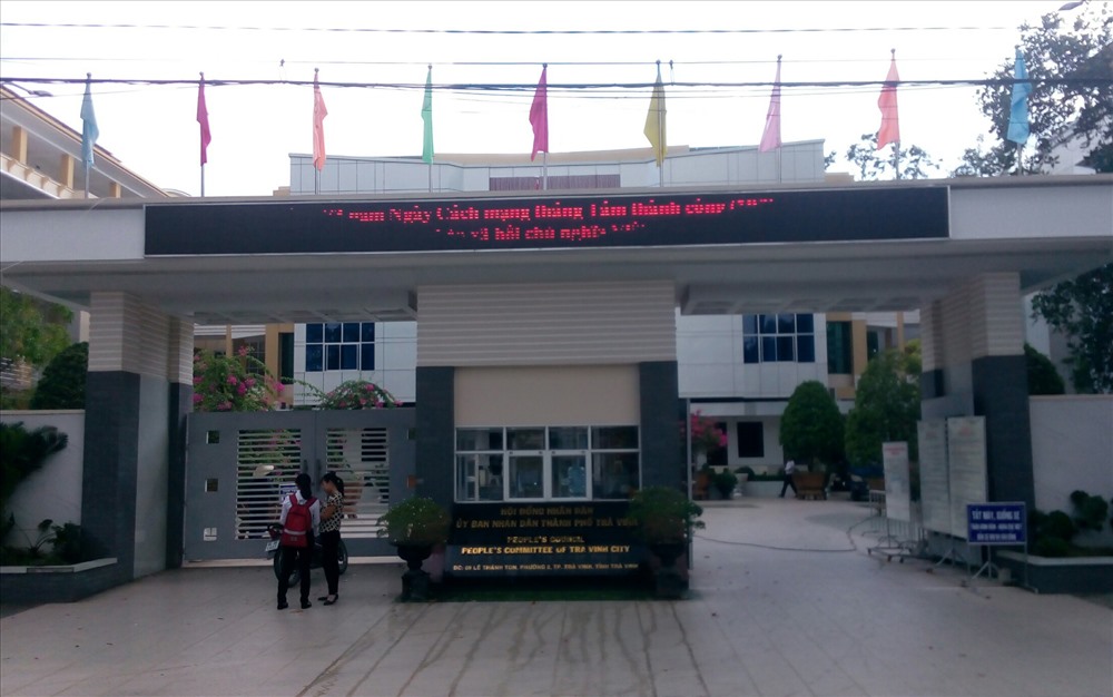 Trụ sở UBND TP.Trà Vinh, nơi ông Tám từng làm lãnh đạo và có những sai phạm bị phát hiện (ảnh: P.V)
