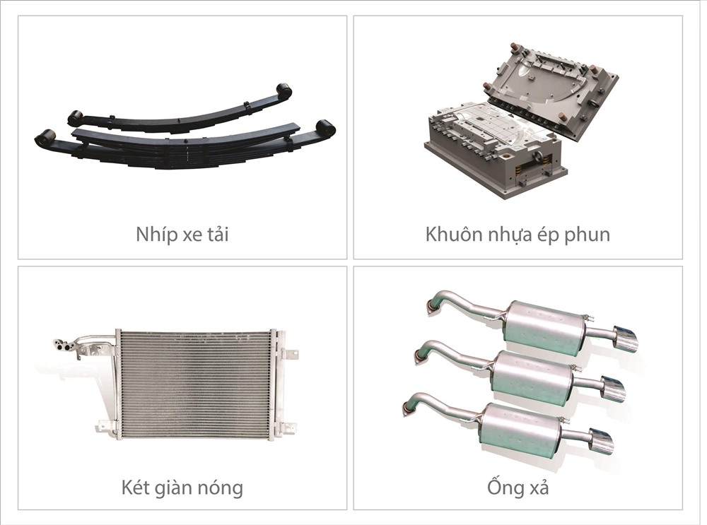 Một số sản phẩm linh kiện phụ tùng xuất khẩu của Thaco