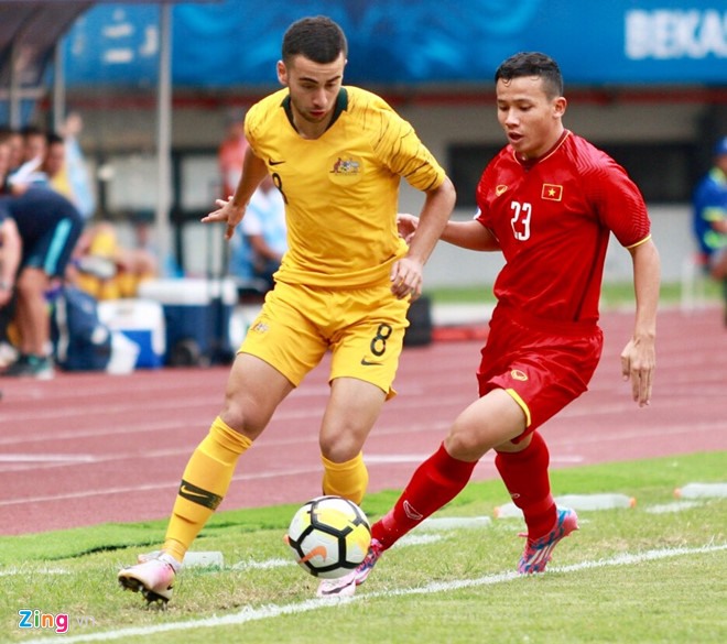 U19 Australia lấn lướt hơn so với U19 Việt Nam về mọi mặt. Ảnh: Zing.vn