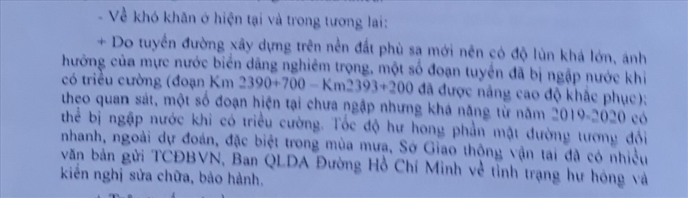 Sở Giao thông Vận tải Cà Mau xin không nhận ủy quyền duy tu (ảnh Nhật Hồ)