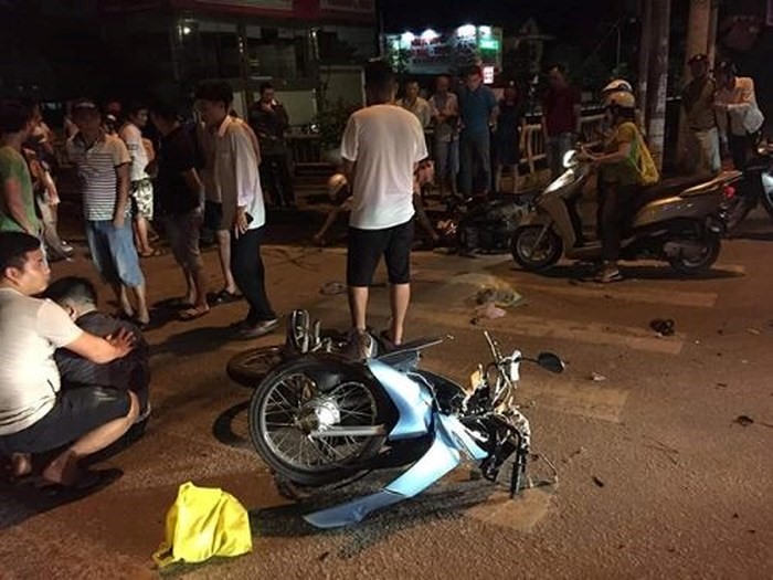 Hiện trường nơi xảy ra vụ tai nạn. Ảnh: Anninhthudo