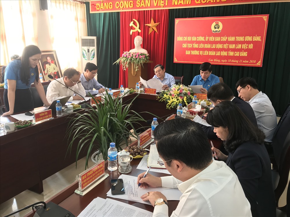 Quang cảnh buổi làm việc. Ảnh: V.L