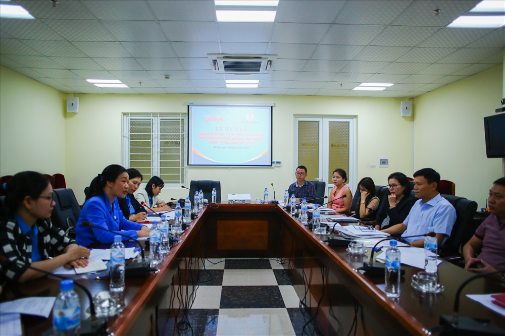 Toàn cảnh buổi làm việc giữa Báo Lao Động và Công đoàn Y tế VN. Ảnh: Sơn Tùng