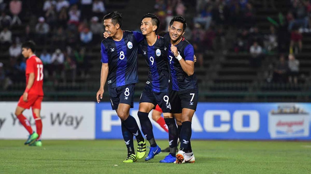 Tiền đạo số 9 này đã có 1 pha lập công cho ĐT Campuchia tại AFF Cup 2018 là anh muốn lập lại điều đó trước ĐT Việt Nam. Ảnh; AFF