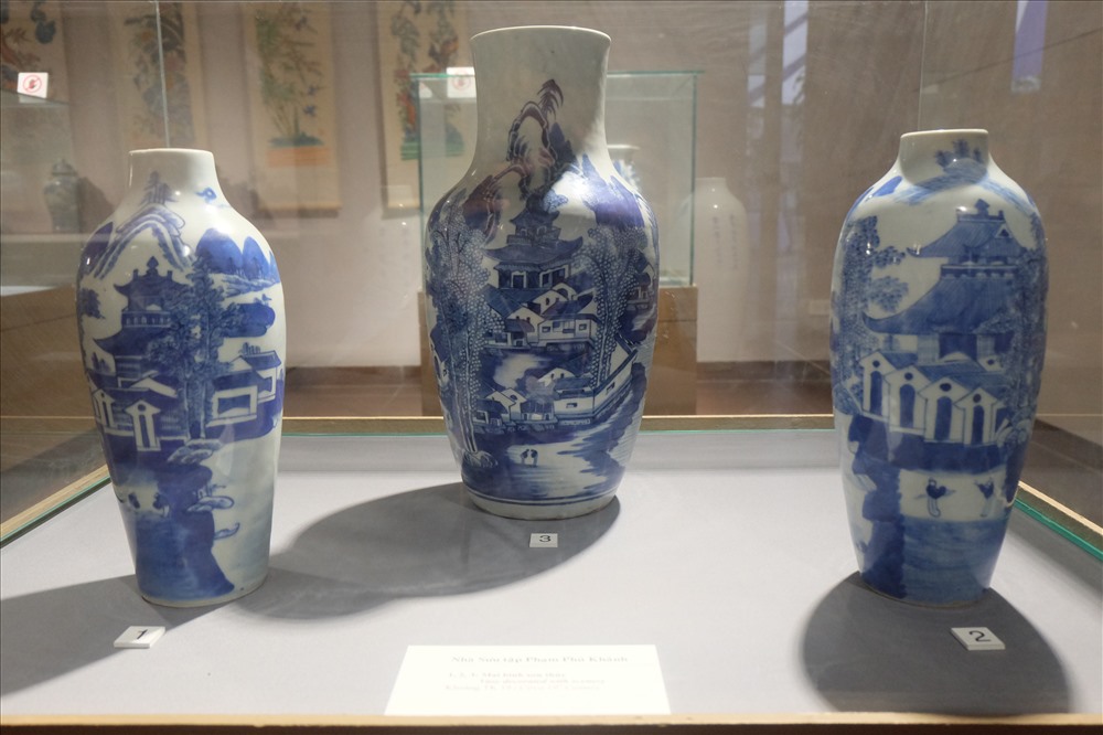 Bộ sưu tập gốm Mai bình sơn thủy vào khoảng thế kỷ 19 của nhà sưu tầm Phạm Phú Khánh.